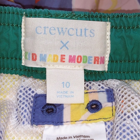 Crewcuts x Kids Made Modern Blue Candy Print Swim Trunks Size 10 - Picture 2 of 12